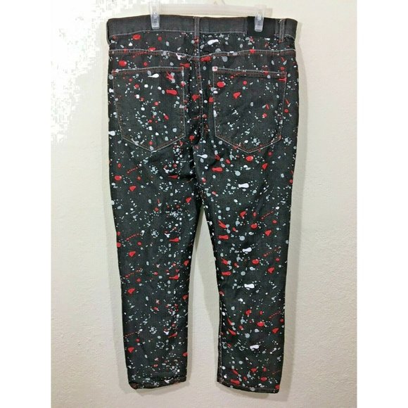 Diamond Stash | Jeans | Mens Diamond Stash Black Paint Splattered Denim ...